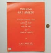 Morning Has Broken vintage sheet music for the hymn piano voice guitar 1970s